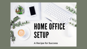 home office setup blog banner