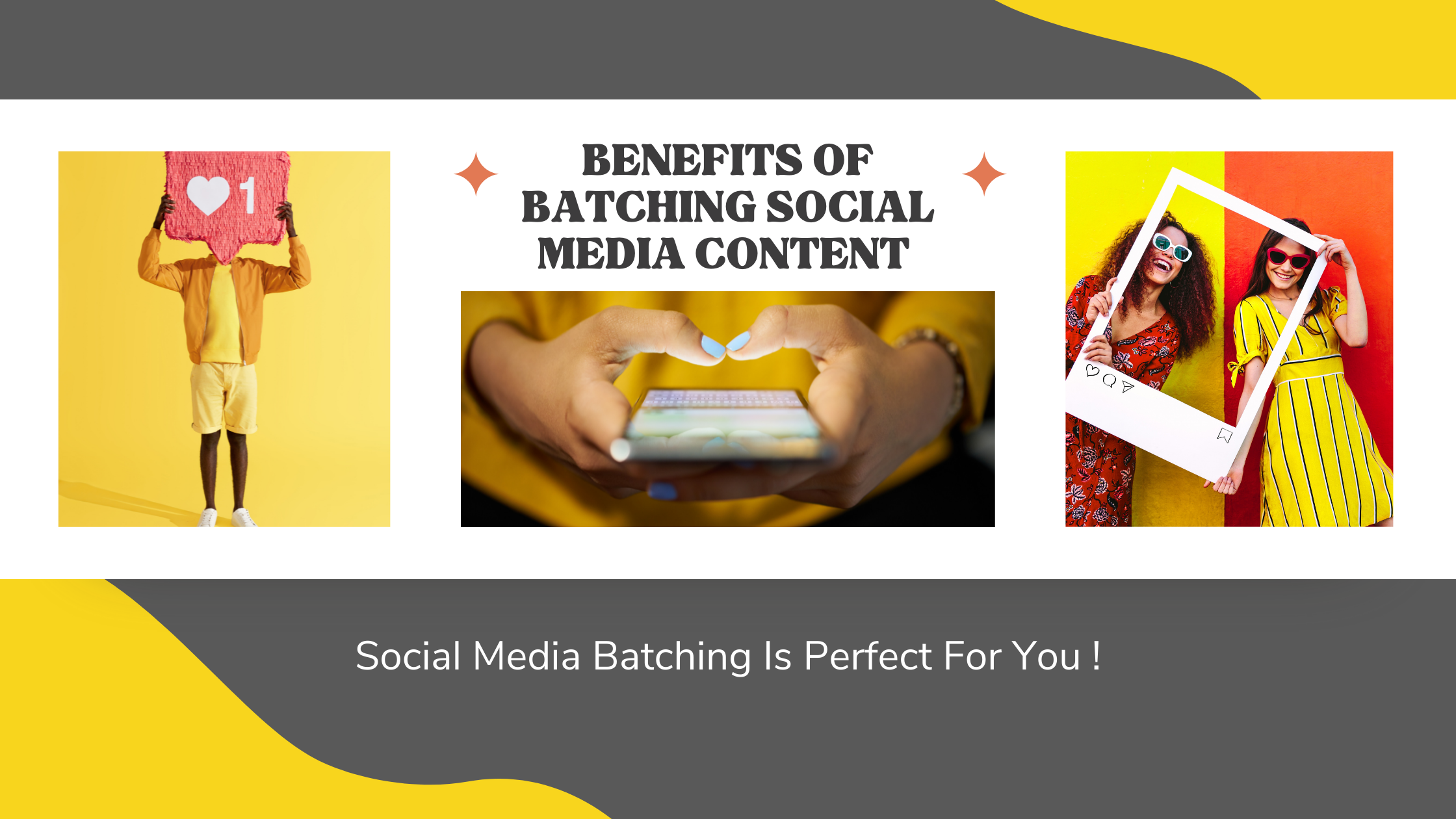 Benefits of batching social media content image