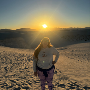 sunset picture at white sands